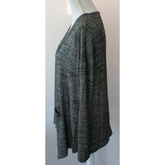 Mudd Women's Long Sleeve Gray & Black Open Front Cardigan Sweater Size Medium - Picture 4 of 10